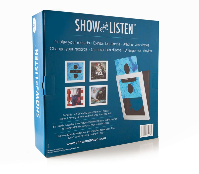 SHOW AND LISTEN Show & Listenâ€¯â€“â€¯12.5â€³â€¯Ã—â€¯12.5â€³ Album Cover Display Frames (4â€‘Pack) White | Flipâ€‘Open Wallâ€‘Mounted Vinyl Record Frame - Image 5